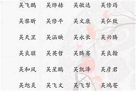 姓吳好聽的名字|吴姓最好听的名字(精选500个)